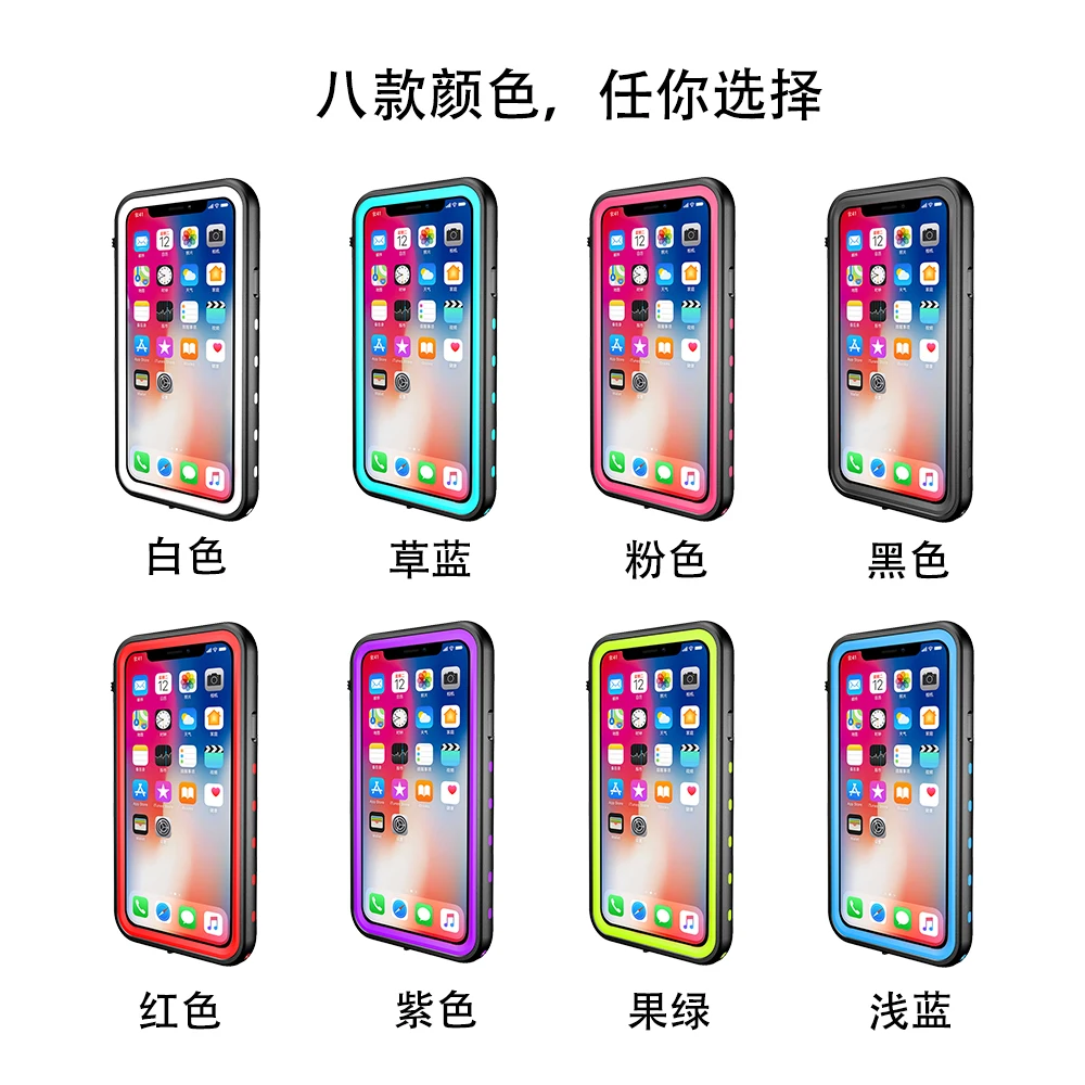 Для IPhone X Водонепроницаемый случае IP68 Жизнь Доказательство воды Защитная крышка