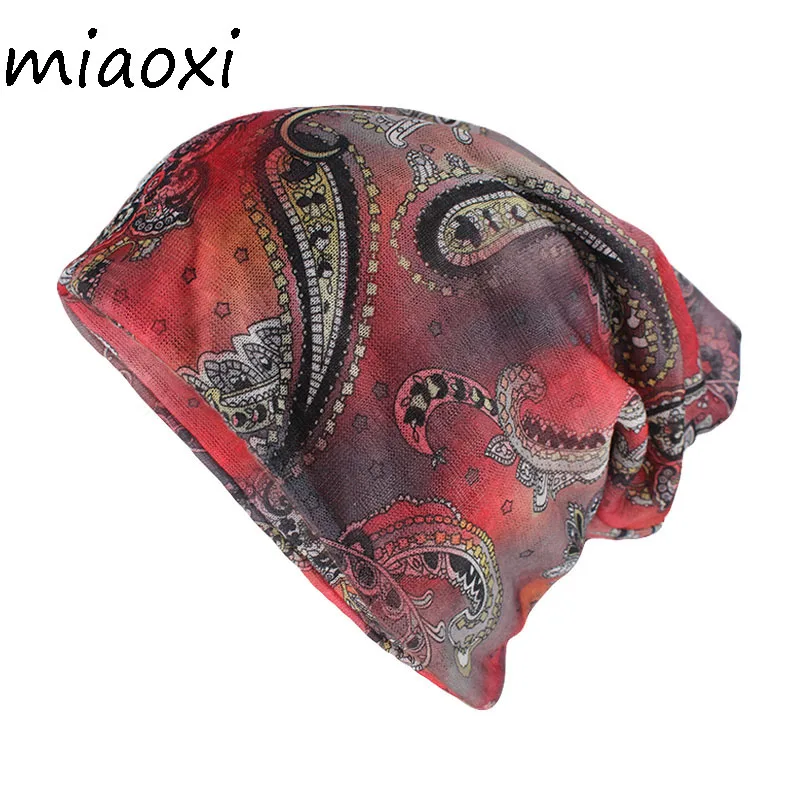 Miaoxi в стиле хип хоп Для женщин цветочные шапки бини Skullies для взрослых женские