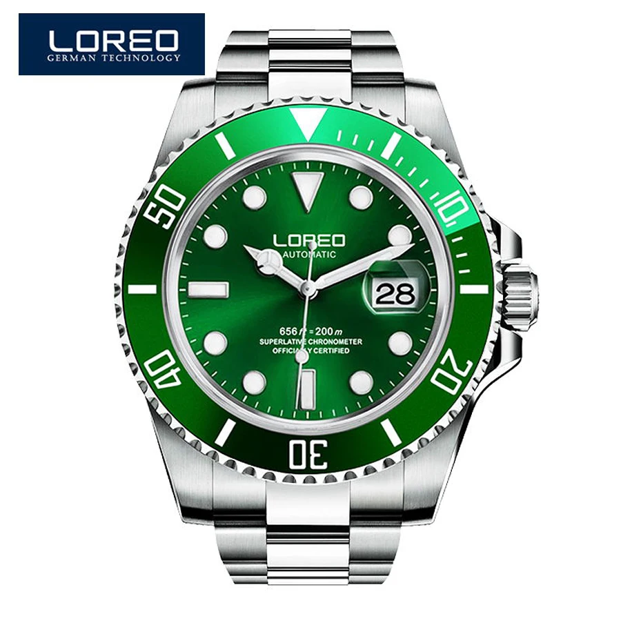 Часы Relojes Hombre LOREO мужские спортивные автоматические механические брендовые
