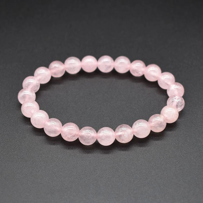 6 8 10 мм розовый порошок кристалл Кварцевый и из натурального камня стрейч