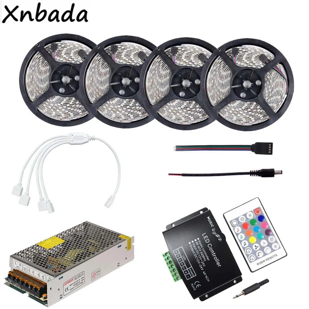 2835SMD 60 светодиодов/m RGB Гибкая светодиодная лента светильник включают в себя 24