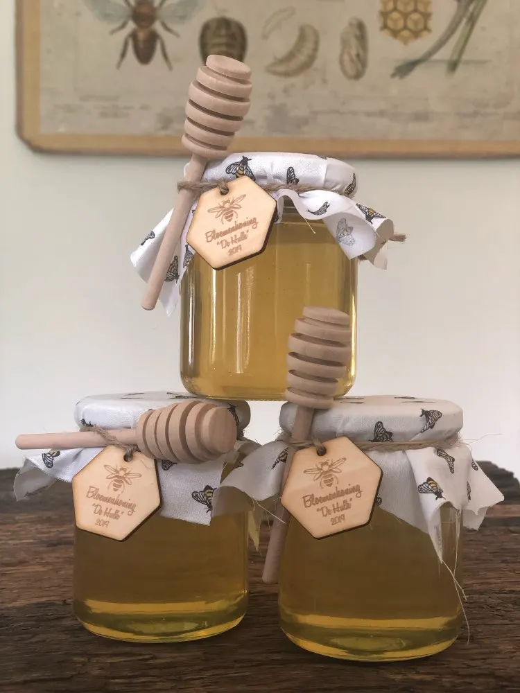 Деревянные подарочные этикетки с изображением меда гребня пчелы | Дом и сад