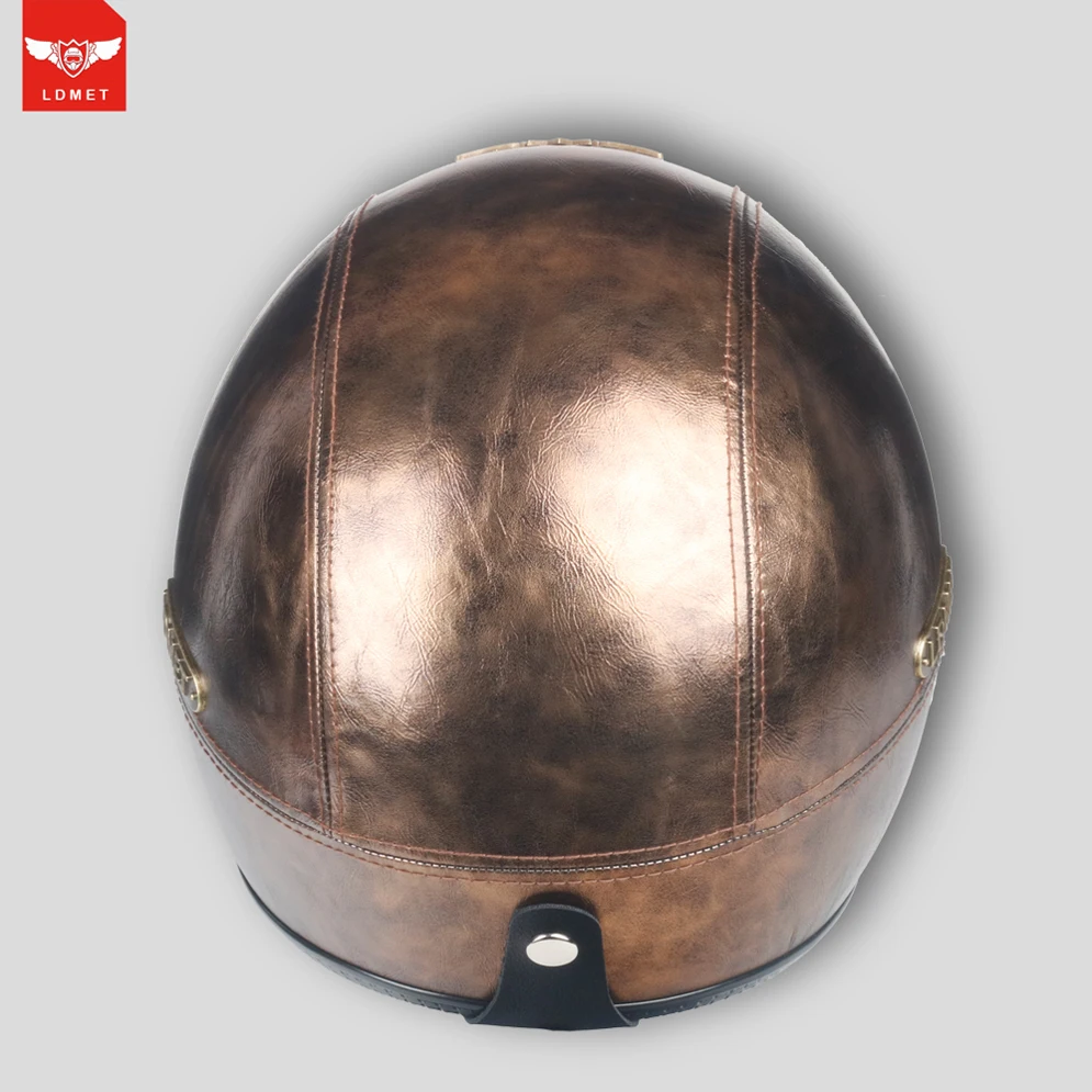 LDMET Кожа PU casco moto Винтаж moto rcycle шлем capacetes de moto ciclista панк Кафе racer с открытым лицом камуфляж