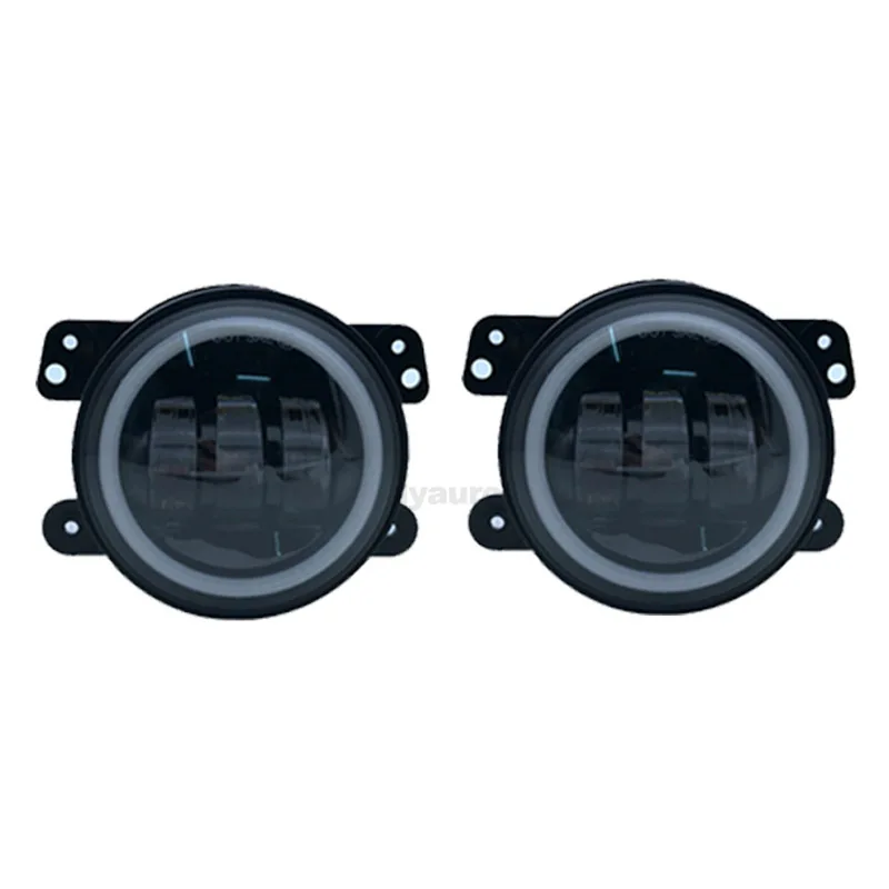 

2PCS 4Inch Round Led Fog Lights 30W 6000K White Halo Ring DRL Off Road Fog Lamps For Jeep Wrangler JK TJ LJ Grand Cherokee