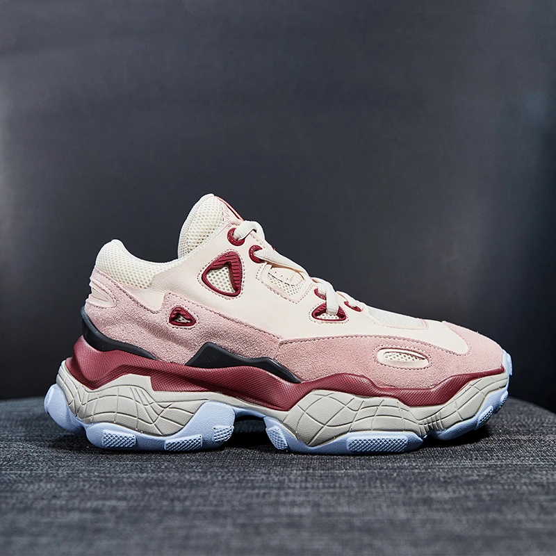 Женские замшевые кроссовки ADBOOV дышащие на массивной платформе модная обувь для