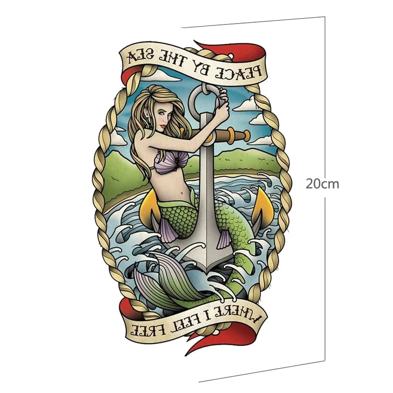 Тату наклейка временная татуировка боди арт рукав для татуировки на руку s 12*22 см