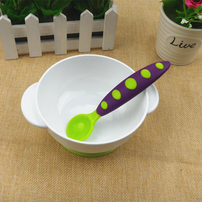 Детские принадлежности новинка 2016 года PP материал двухцветная детская ложка с