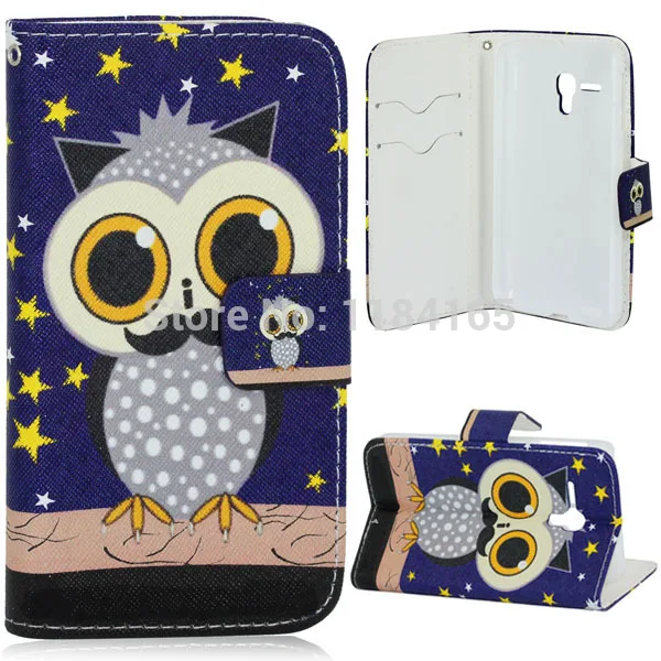 Кожаный чехол для Alcatel One Touch Pop D5 OT5038 5038E 5038D с цветочным узором, откидной Чехол-бумажник с отделениями для карт и подставкой