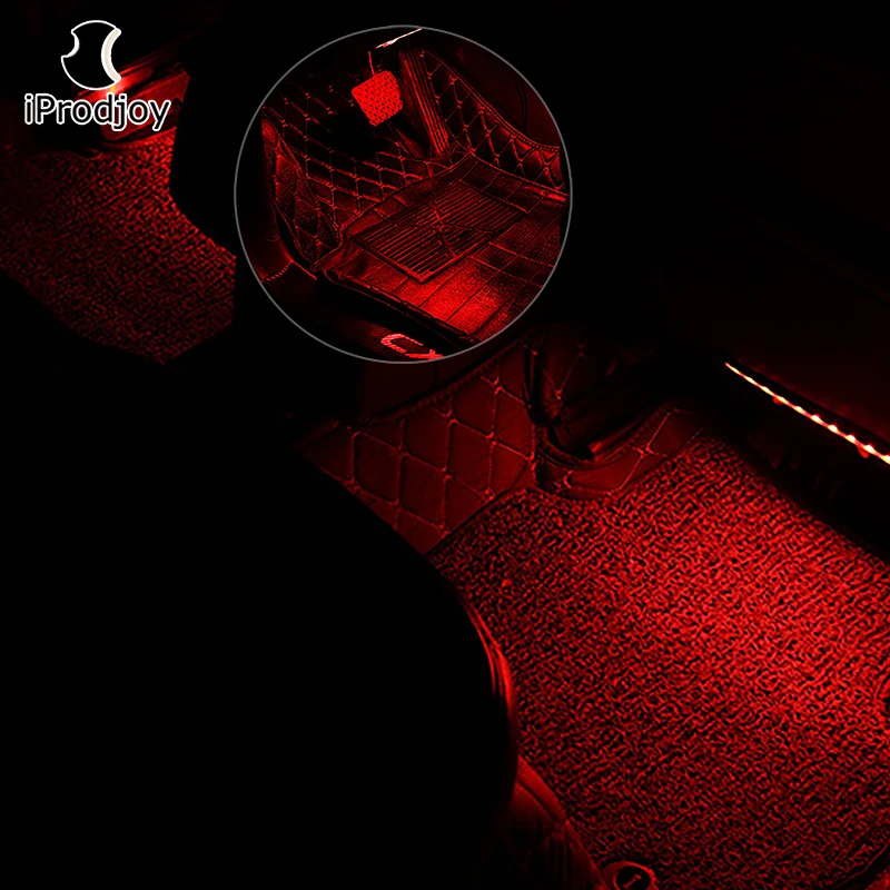 USB ковер декоративные огни салона автомобиля светодиодные ленты RGB Neno пол ноги