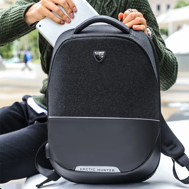 Бренд ARCTIC HUNTER, мужской рюкзак, защита от кражи, зарядка через USB, 15 дюймов, сумка для ноутбука, деловая, дорожная, повседневная, рюкзак, сумка для женщин, mochilas
