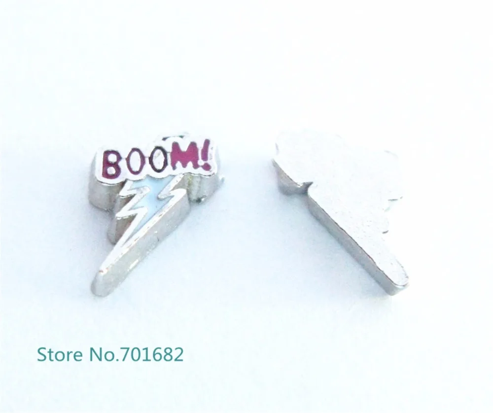 Оптовая продажа 10 шт плавающий медальон амулеты изображение молнии для