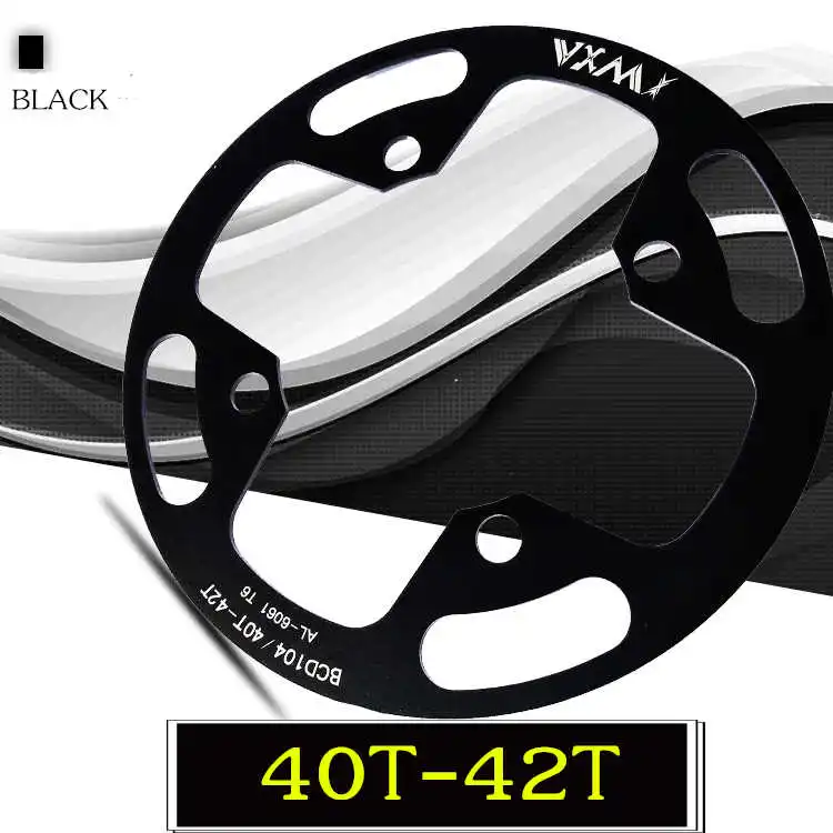 Black 40T-42T VXM 32-42T MTB велосипедная Звездочка защитная пластина колеса велосипеда Защитная крышка колеса велосипеда крышка звездочки из сплава запчасти для велосипеда - Цвет: Black 40T-42T