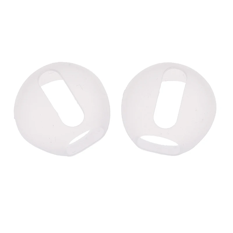 Transparent 2 шт./пара амбушюры советы для гарнитура для airpods силиконовый чехол подушечки вкладышей ушной крышки для iphone 7 7plus наушников затычек для ушей - Цвет: Transparent