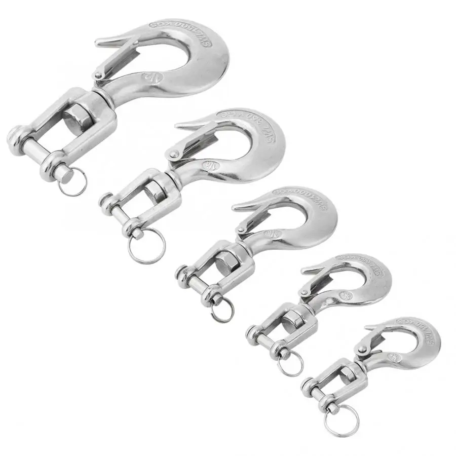 Прочный каяк лодка поворотный челюстный крючок из нержавеющей стали с