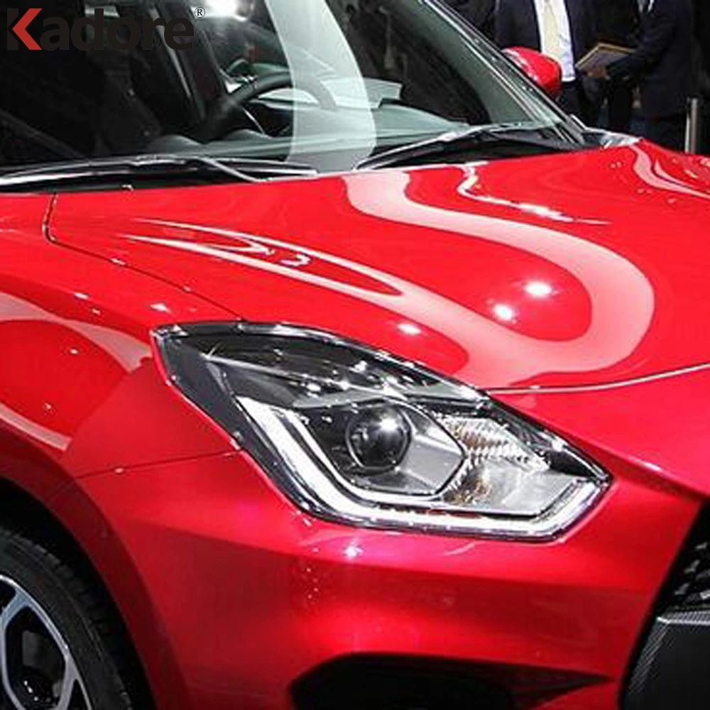 Для Suzuki Swift хромированный передние светильник накладка головной светильник фара капот защитные аксессуары для автомобиля Syling