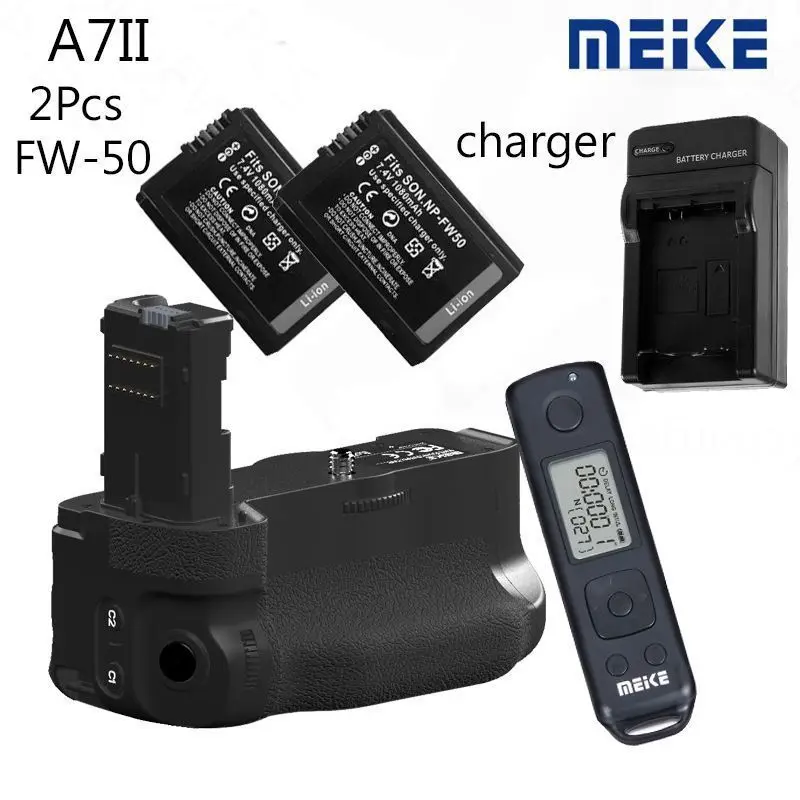 Meike MK-A7II Pro Беспроводная Батарейная ручка Ctrl для sony A7 II A7R II as VG-C2EM 2x FW-50