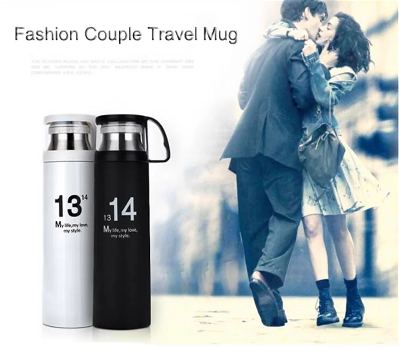 Высококачественная вакуумная фляжка One Life Love 1314 для влюбленных термос кружка