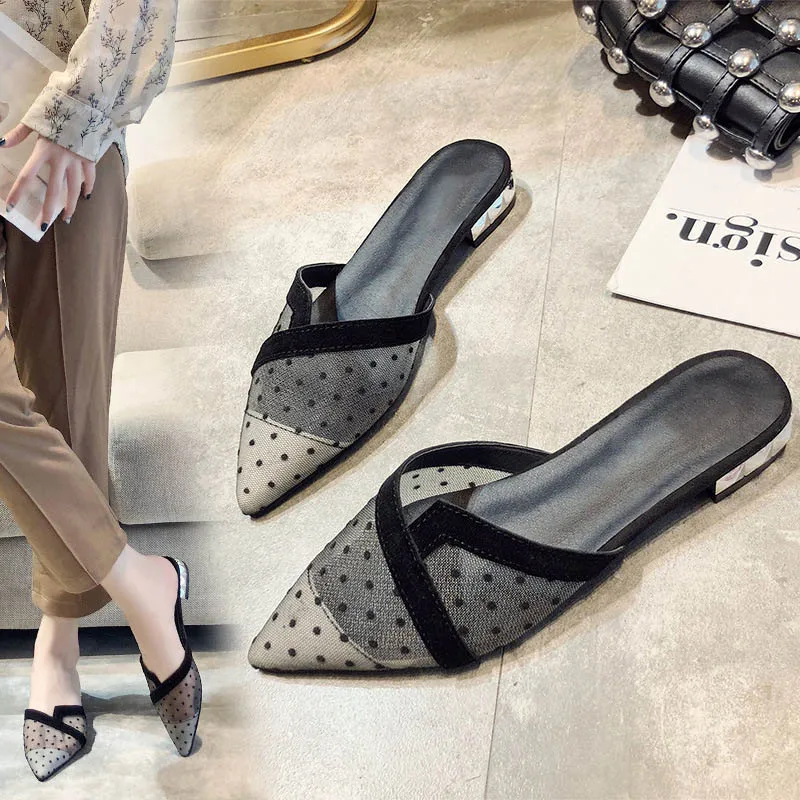 ladies flat mules