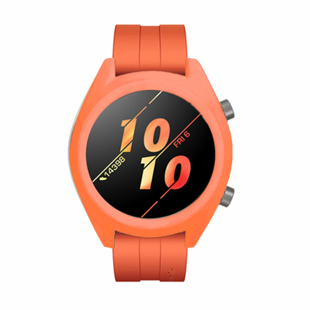 Силиконовый ремешок для часов 2 в 1 + чехол из ТПУ Huawei Watch GT Active Сменные аксессуары