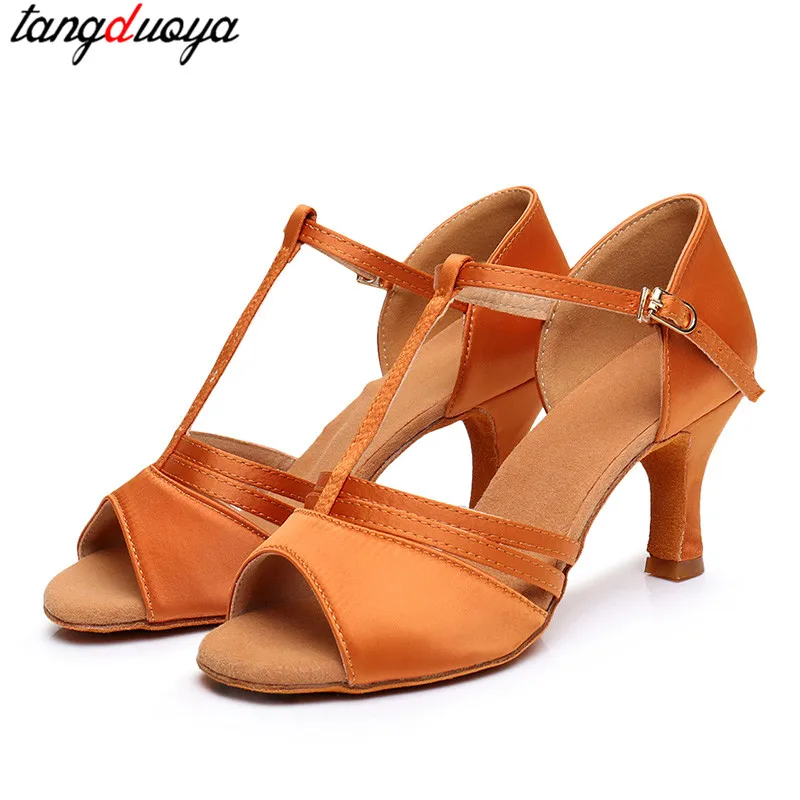 Женские танцевальные туфли на высоком каблуке для сальсы латинских танцев