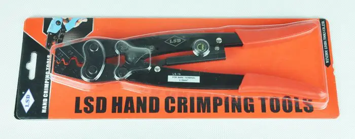 

LS-16 Crimping Pliers Cable Lug Crimper Tool Bare Terminal Wire Plier Cutter 1.25-16 sqmm Hand crimp Tool