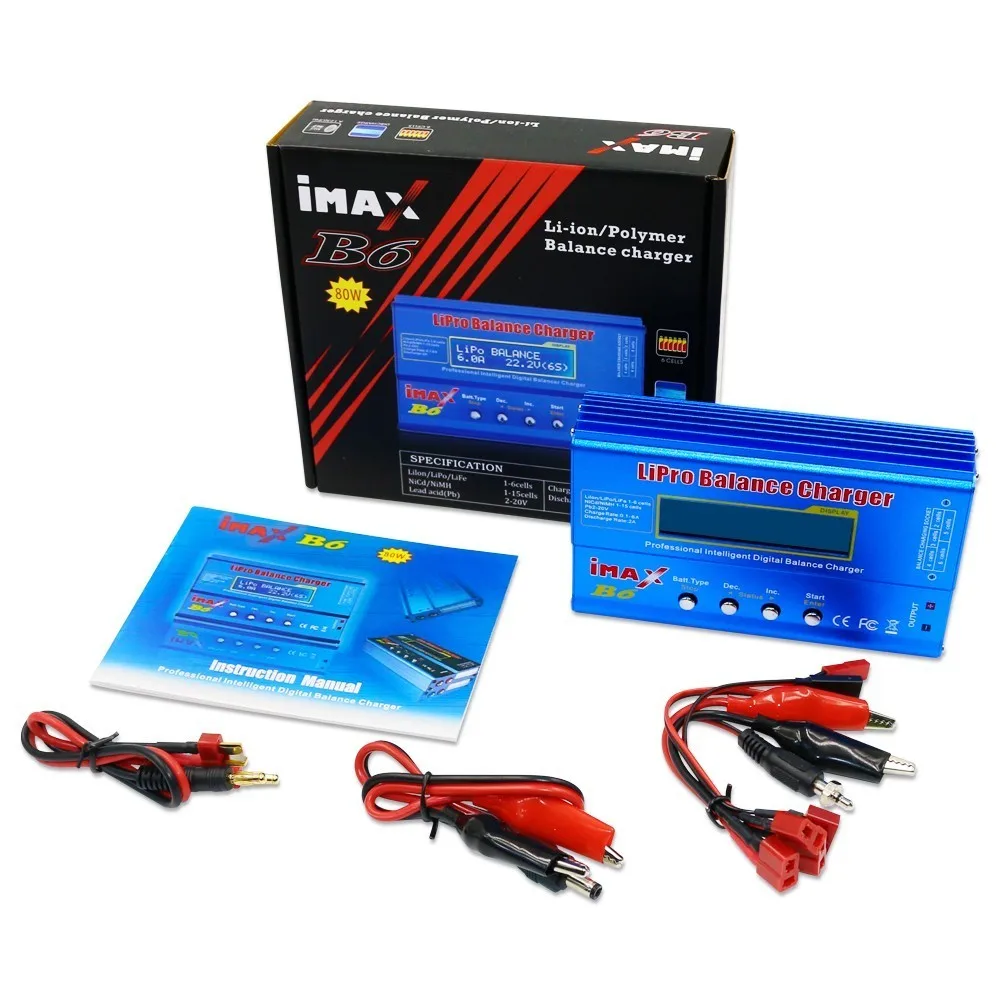 Горячая HTRC iMAX B6 80 Вт 6A зарядное устройство Lipo NiMh Li-Ion Ni-Cd цифровой RC Баланс Зарядное устройство Dis зарядное устройство+ 15 В 6A адаптер