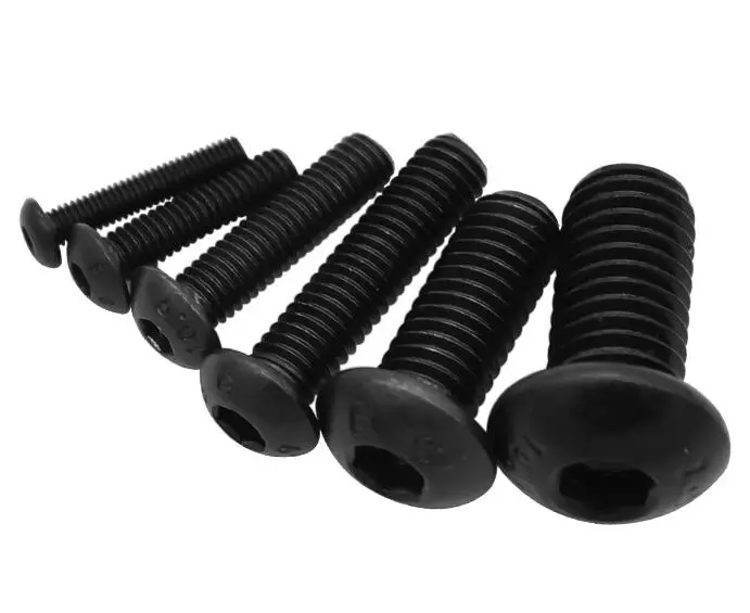 2pcs M10 alloy steel high strength flat round head hexagon socket screw bolt cup screws bolts 35mm-50mm length | Обустройство дома