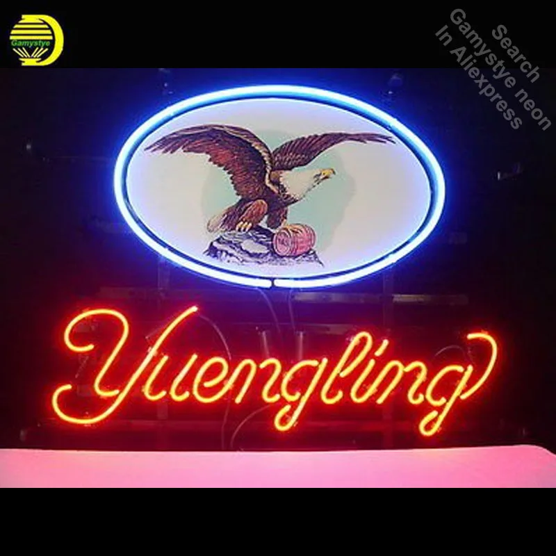 Неоновая вывеска для Yueng Eagle неоновая лампочка ручной работы краска Настоящая
