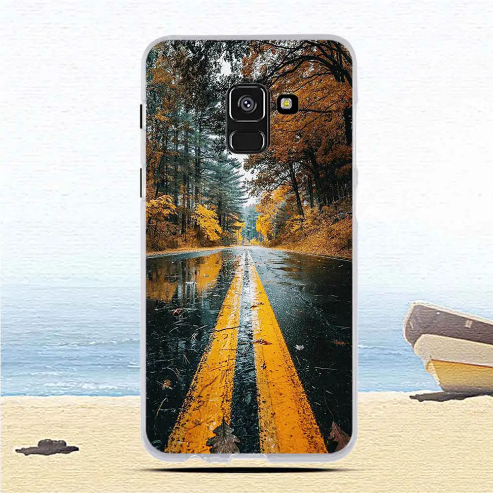 Новый окрашенный Мягкий силиконовый чехол для Samsung Galaxy A8 2018 A530 A530F телефона задняя