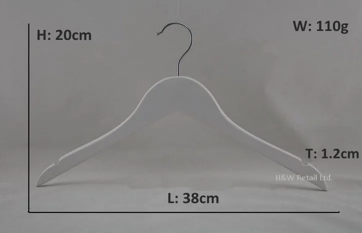 [Бесплатная доставка] Высококачественная Белая деревянная вешалка для куртки