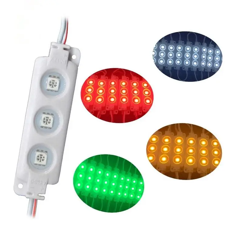 

5050 светодиодные модули водонепроницаемые IP65 Светодиодные модули DC 12V SMD 3 Leds знак светодиодные задние фонари для букв канала белый красный зеленый синий RGB