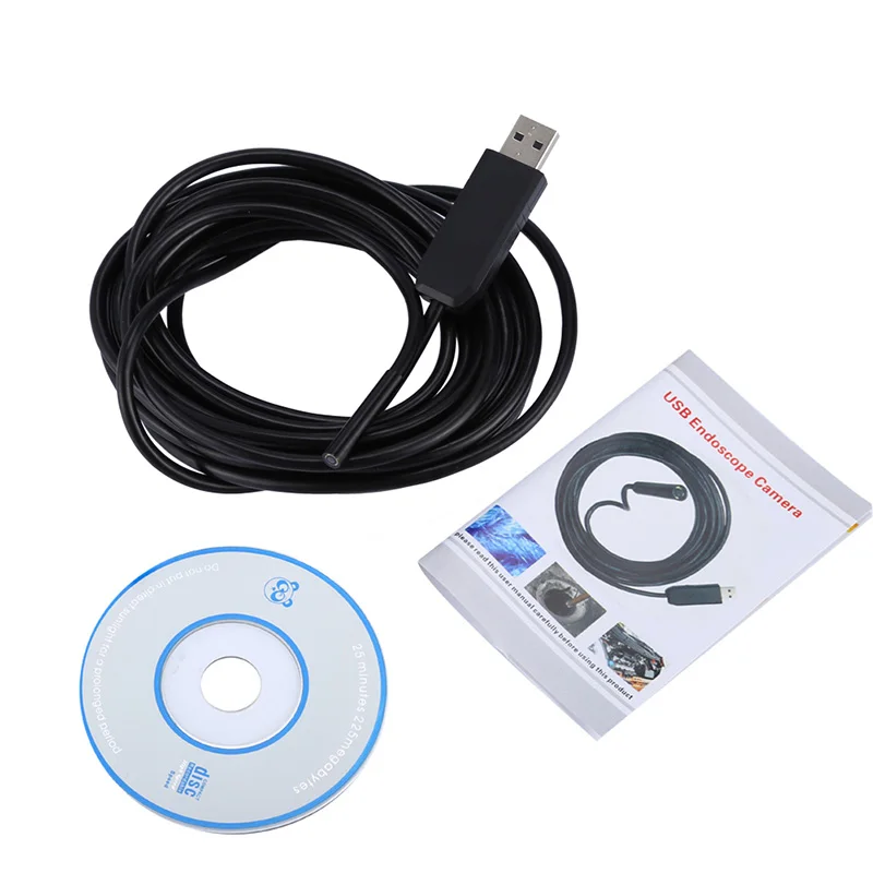 

2/5/7/10/15m 5.5mm Lens USB Endoscope Camera USB Waterproof 6 LED Borescope Snake flexible Inspection Camera For PC Windows