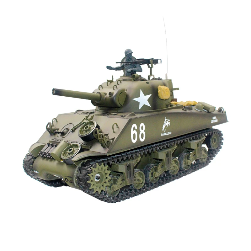 Игрушечный танк US Main Mattle модель танка 1:16 2 4G имитация звука башня вращение дыма