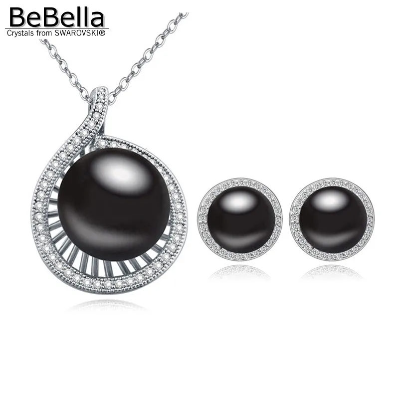 BeBella новинка ювелирный набор с жемчугом ожерелье серьги сделан австрийскими