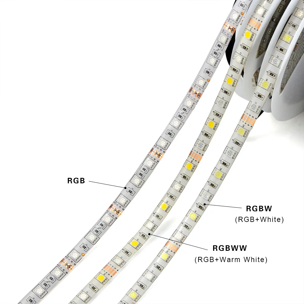 Водонепроницаемая светодиодная лента RGB RGBW RGBWW 5050 SMD 12 В постоянного тока 5 м IP20/IP65