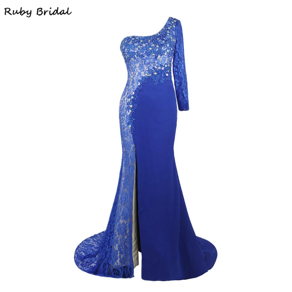Ruby Bridal 2017 Vestido De Festa платье для выпускного бала голубое шифоновое с аппликацией из