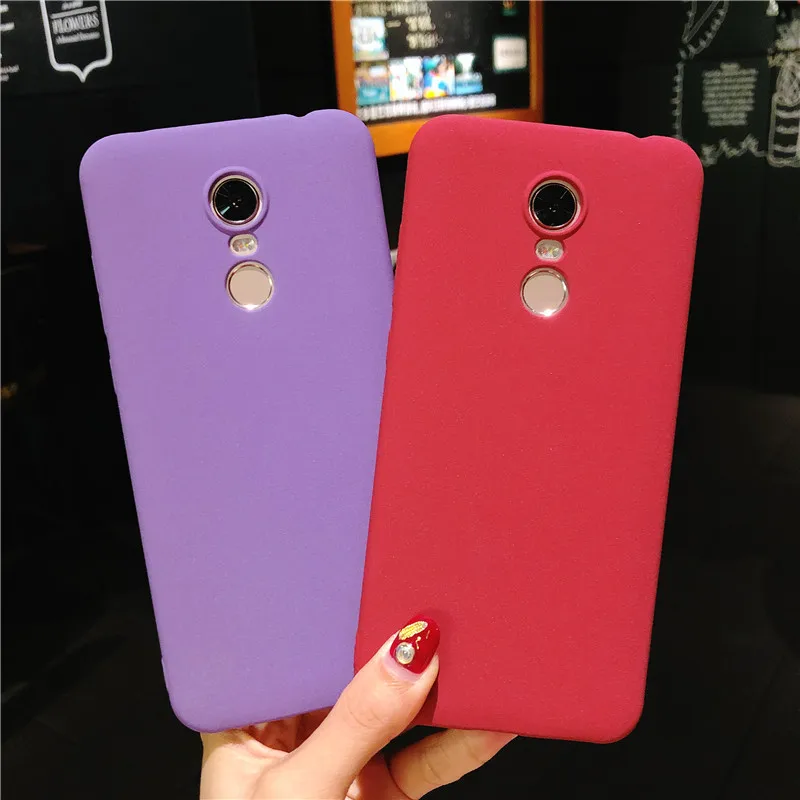 Матовый чехол из ТПУ с текстурой песка для XiaoMi RedMi 5 Plus силиконовый матовый