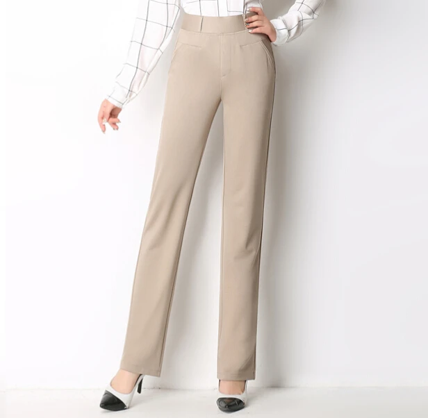 Эластичные брюки с высокой талией для женщин повседневные женские эластичным