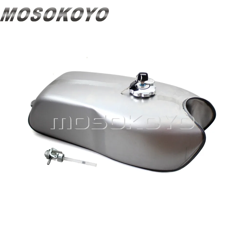 Бензиновый топливный бак для кафе 2 4 галлона с крышкой Kawasaki KZ Yamaha XVS SR XS Honda CB GL Suzuki