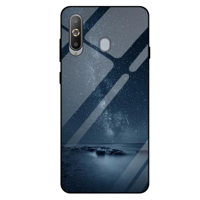 Для samsung galaxy A8S G8870 чехол звездное небо закаленное стекло+ ТПУ Край тонкий Жесткий задний Чехол SM-G8870 чехол - Цвет: A5