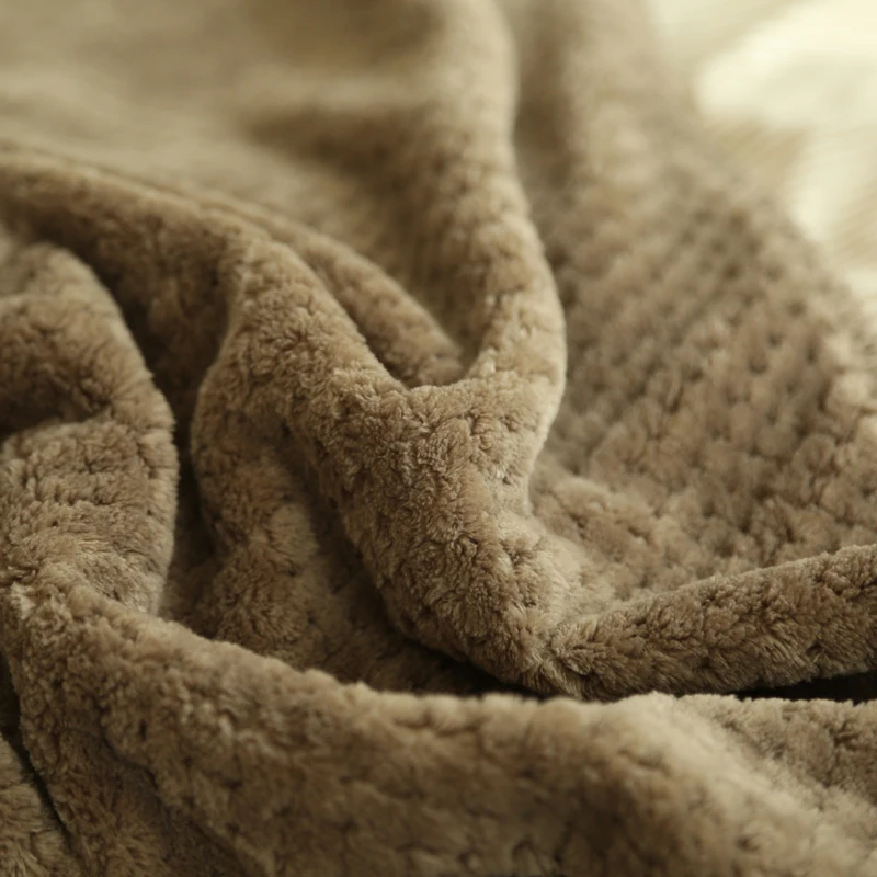 Короткие однотонные флисовые одеяла из пике Детские воздушные диванные