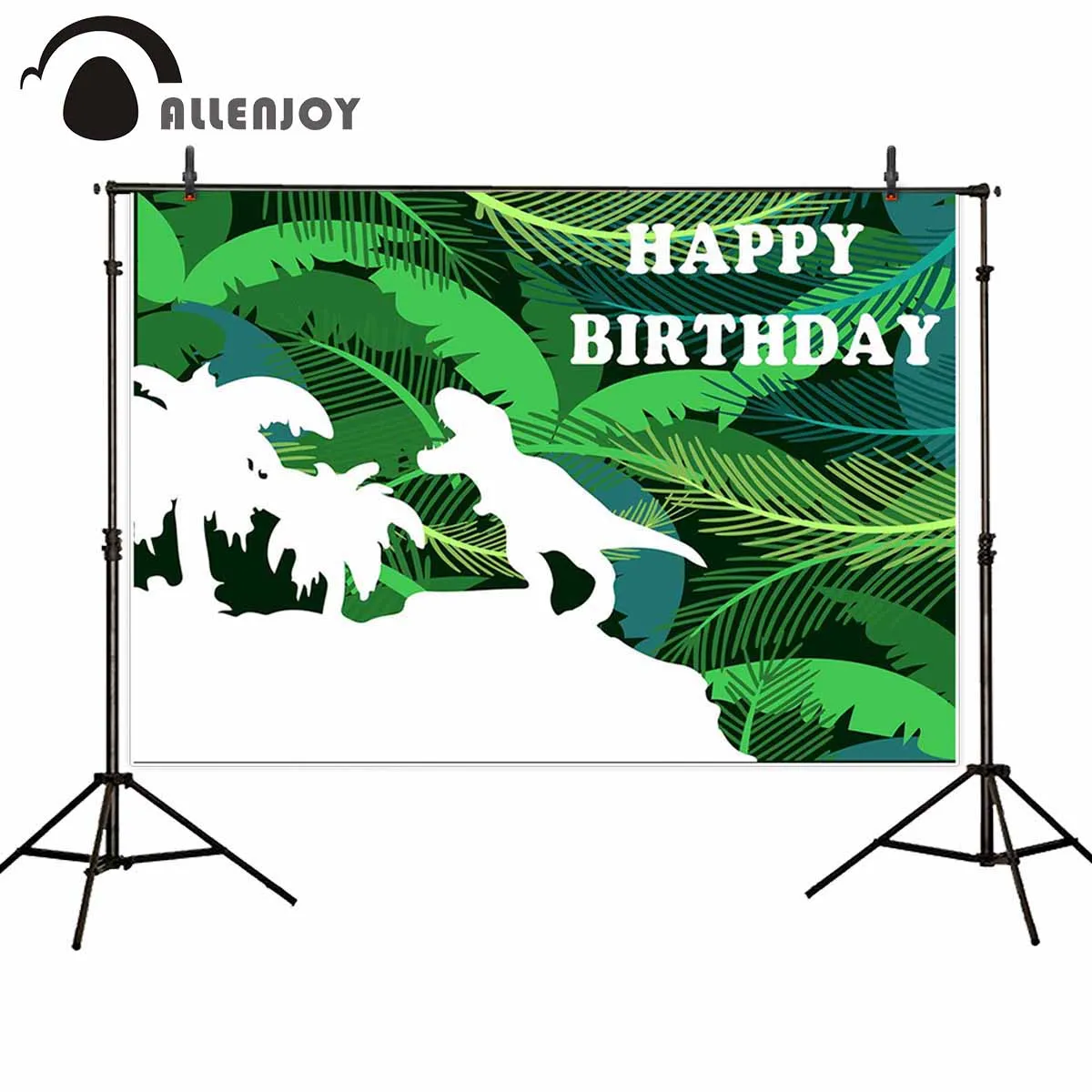 Фон Allenjoy для детской фотосъемки с зелеными тропическими растениями кокосовым