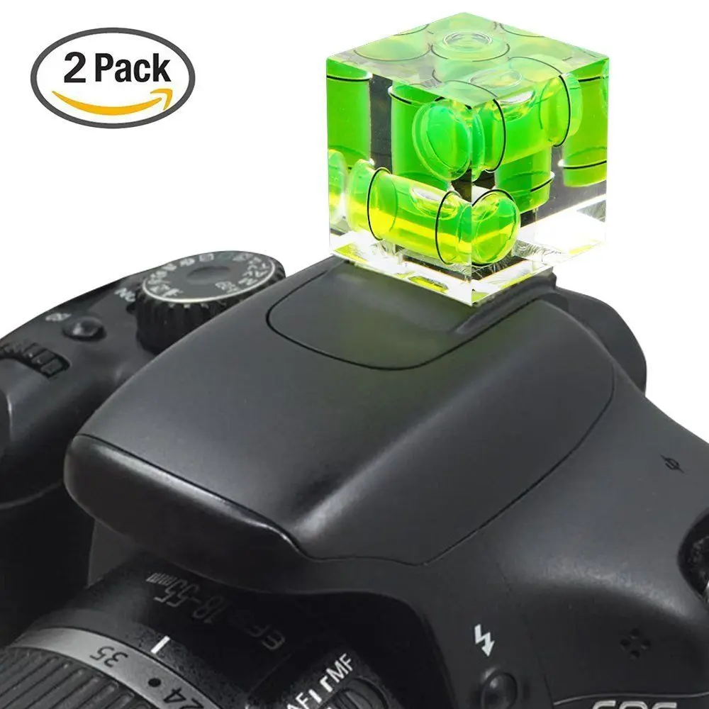 2x тройной 3 осевой Горячий башмак пузырьковый Дух Уровень для Canon Nikon Pentax DSLR