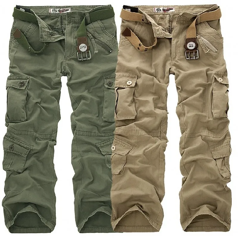

Men's Pants 2019 Fashion Brand Men Length Trousers Military Cargo Camouflage Pant Joggers Sweatpants Casual Tactical Pants
