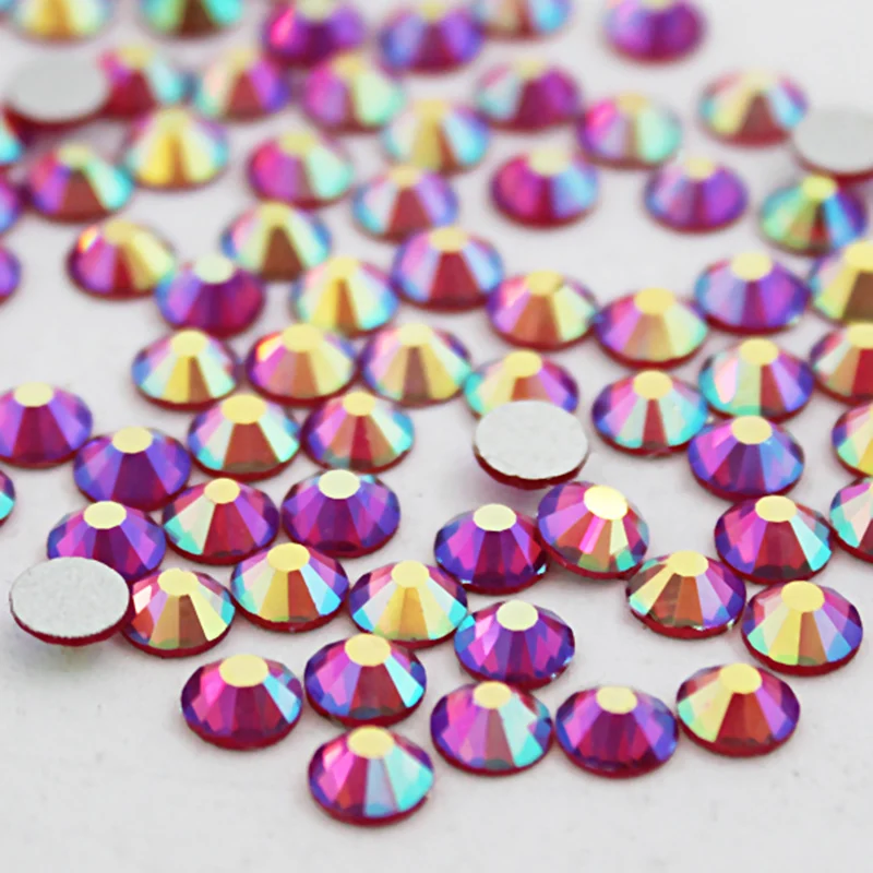 3SS для 30SS ногтей Стразы Стекло Материал розовое полимерные плоские с оборота Non