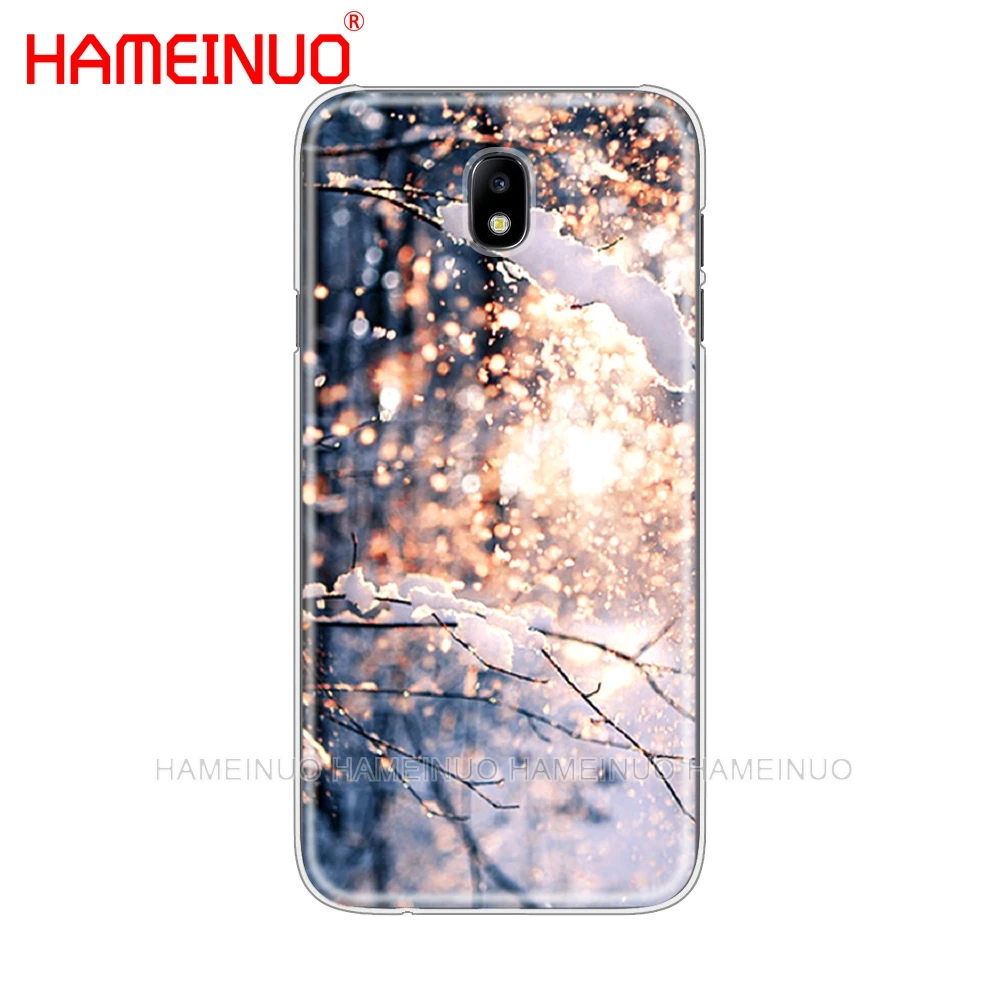 HAMEINUO Пейзаж Зима светильник снежного покрова чехол для телефона для Samsung Galaxy J3, J5, J7 года J527 J727 J327 J330 J530 J730 PRO