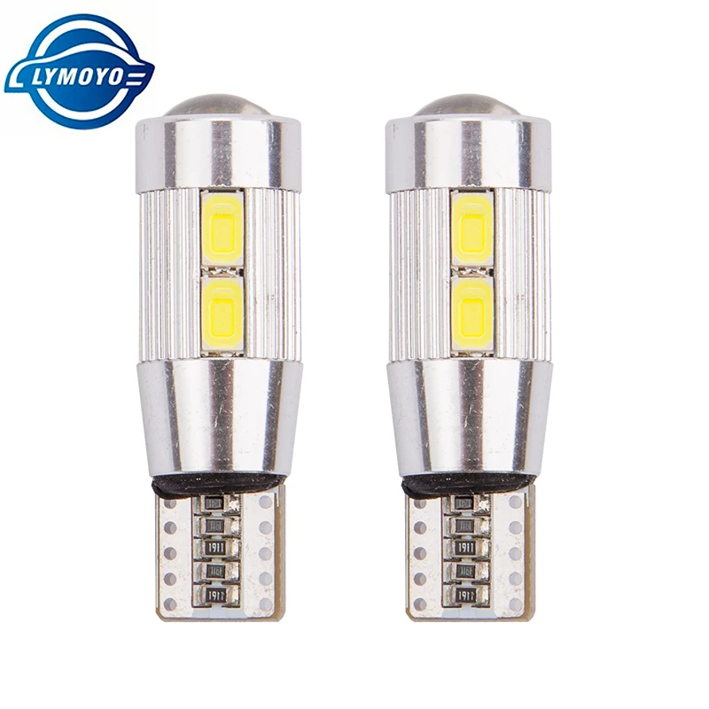 LYMOYO 100 шт. T10 5630 10smd светодиодная can шина автомобиля Smd свет W5W лампа без Obc ошибка