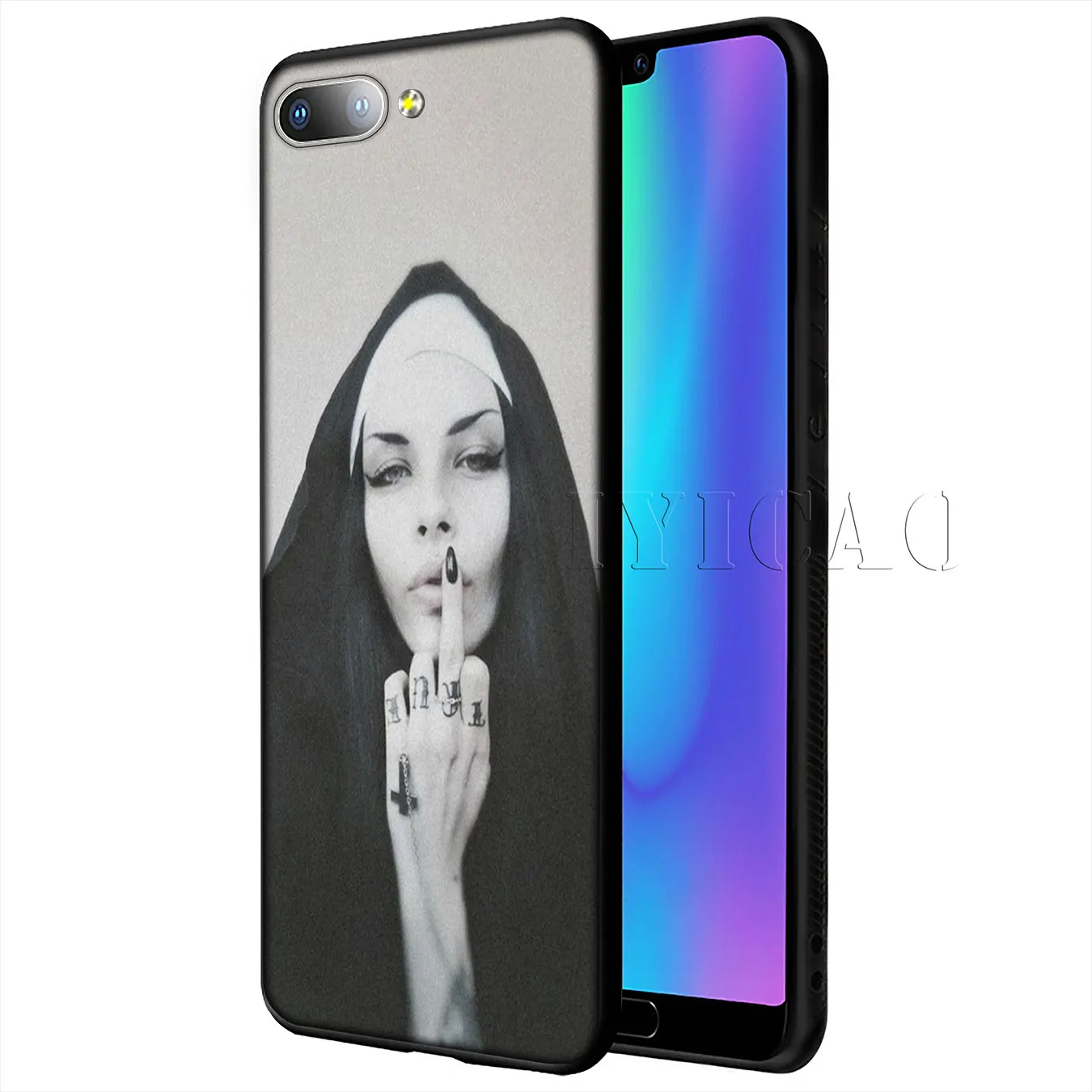 IYICAO Sister nun Модный мягкий силиконовый чехол для Huawei Y9 Y7 Y6 Prime 2019 Honor 20 8C 8X 8 9 9X 10 Lite 7C 7X