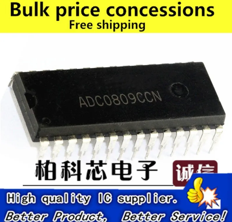 

ADC0809CCN ADC0809 DIP28 IC 10pcs/lot Free Shipping