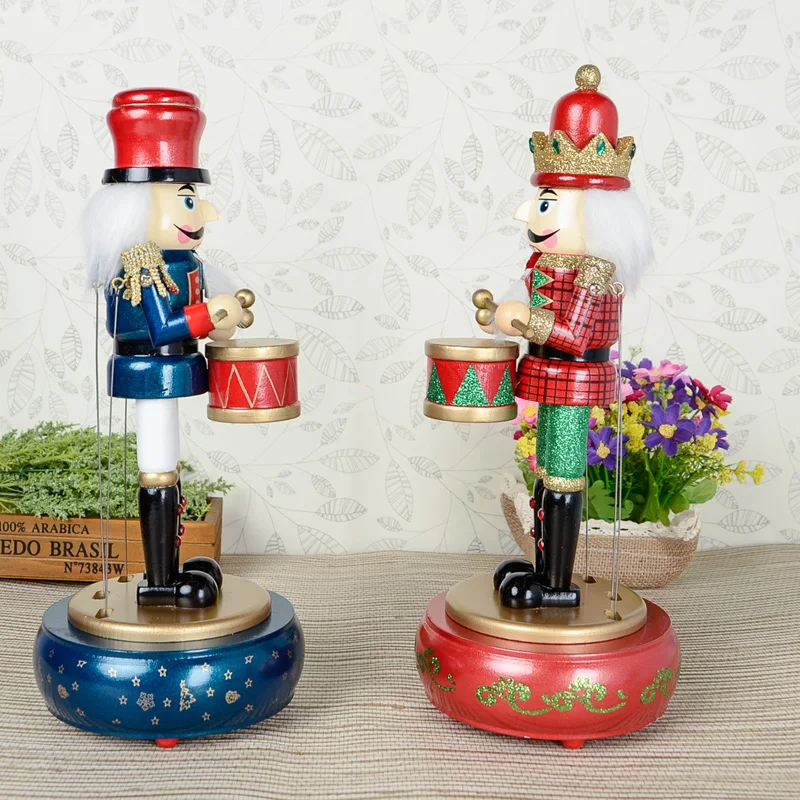 Новый Рождественский праздничный гайковёр высотой 32 см барабан музыкальная